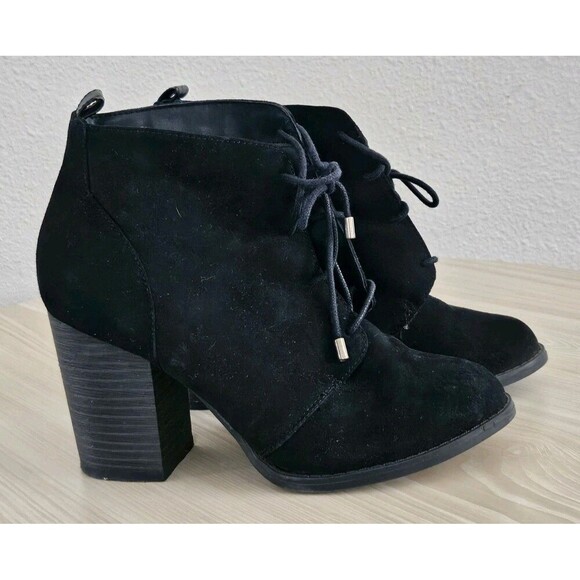 Call It Spring Women's Booties Suede Black Casual Size 7. - Picture 1 of 12